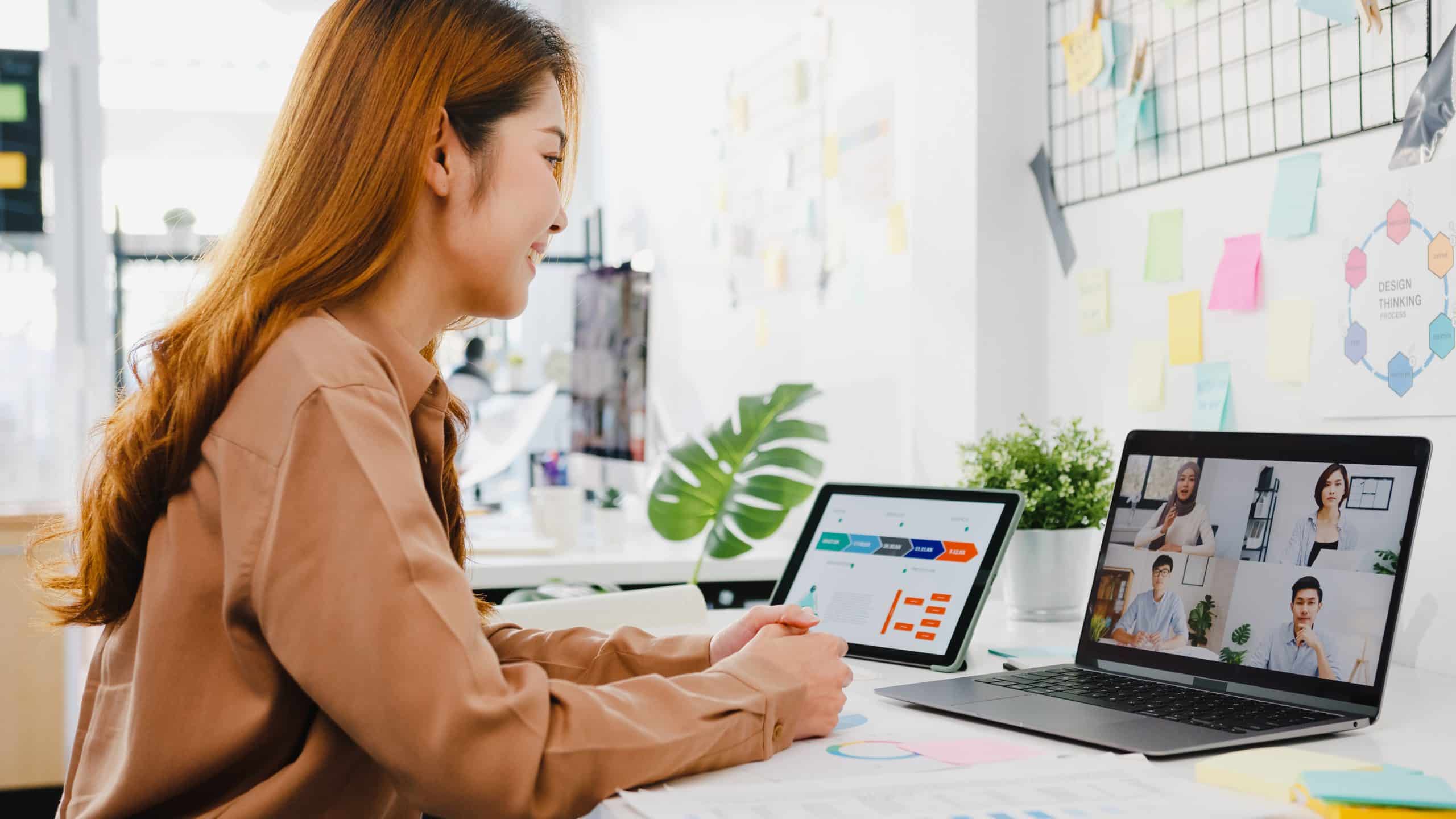 Virtual healthcare teams attend an online meeting with colleagues.